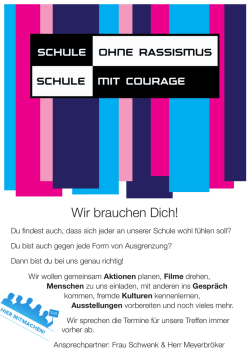 Schule ohne Rassismus Plakat