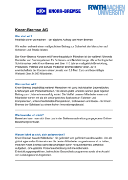 Knorr-Bremse AG - RWTH Aachen University