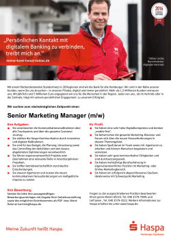 Senior Marketing Manager (m/w)