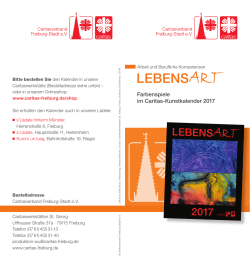 Kunstkalenders „Lebensart“ - beim Caritasverband Freiburg