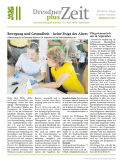Bewegung und Gesundheit – keine Frage des Alters