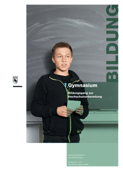 Gymnasium - Erziehungsdirektion des Kantons Bern