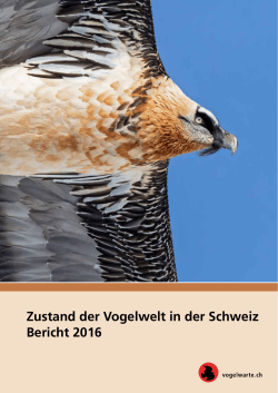 Zustand der Vogelwelt in der - Schweizerische Vogelwarte Sempach