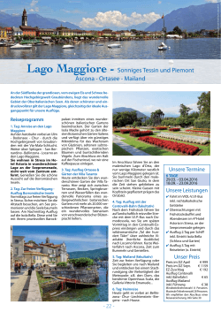 Lago Maggiore - Sonniges Tessin und Piemont Ascona
