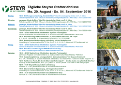 Wochenprogramm Steyr (KW 35)