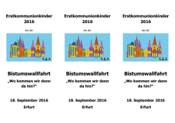 Infoflyer - Jugendseelsorge im Bistum Erfurt