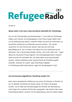 Refugee Radio 24.08.16