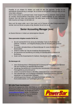 Senior Accounting Manager (m/w)