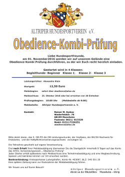 Obedience Kombi Herbst 2016