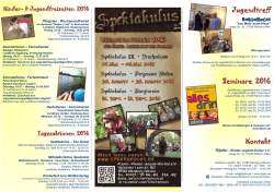 Jugendtreff Seminare 2016 Kontakt
