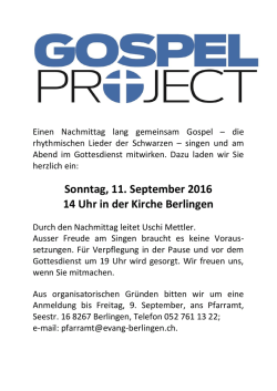 Gospelsonntag Plakat