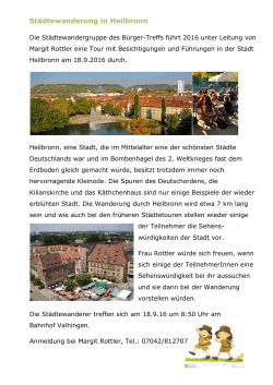 Städtewanderung in Heilbronn - Bürger