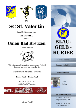 Blau-Gelb-Kurier - SC St. Valentin