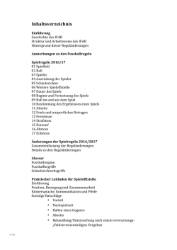 Inhaltsverzeichnis
