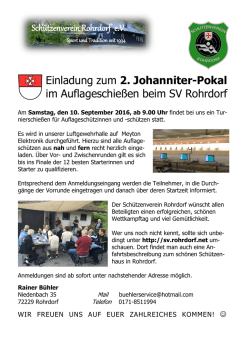 Johanniter-Pokal Ausschreibung Einladung Flyer