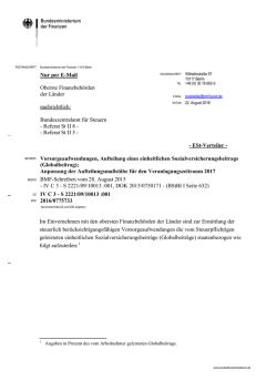 Globalbeitrag - Bundesfinanzministerium