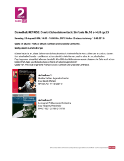 Dimitri Schostakowitsch: Sinfonie Nr.10 e