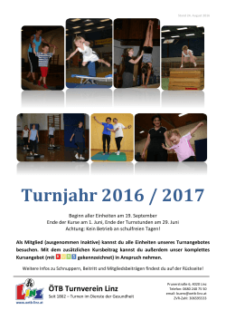 Turnjahr 2016 / 2017 - ÖTB Turnverein Linz
