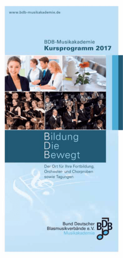 Kursprogramm BDB-Musikakademie 2017