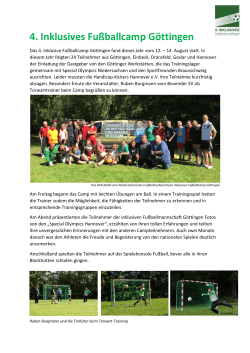 4. Inklusives Fußballcamp Göttingen - Inklusives