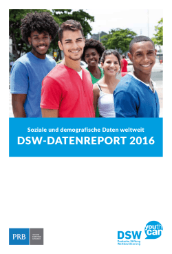 dsw-datenreport 2016 - Deutsche Stiftung Weltbevölkerung
