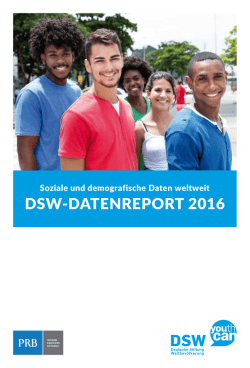 dsw-datenreport 2016 - Deutsche Stiftung Weltbev&ouml;lkerung