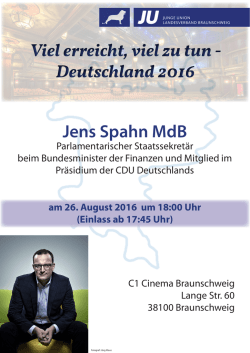 Deutschland 2016 - Junge Union Landesverband Braunschweig
