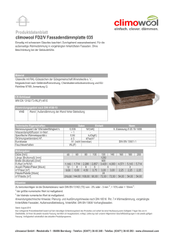 Produktdatenblatt climowool FD2/V Fassadendämmplatte 035