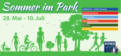 Flyer Sommer im Park - in Bünde!