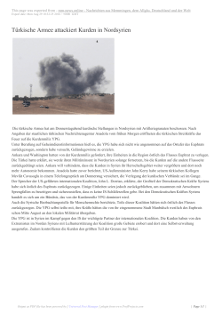 Türkische Armee attackiert Kurden in Nordsyrien - mm