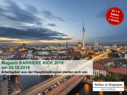 KARRIERE KICK - das Magazin