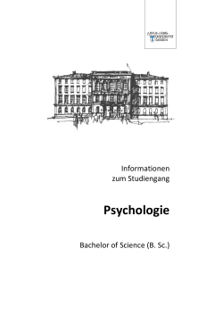 Psychology (BSc), Study Guide in German - Justus