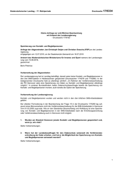 Drucksachen allgemein - Nieders&auml;chsischer Landtag