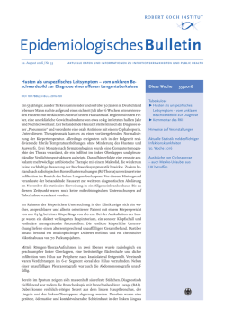 Epidemiologische Bulletin 33/2016