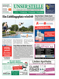 Ein Lieblingsplatz wird 60 - Firmen in der Gemeinde Stelle