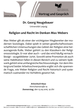 Religion und Recht im Denken Max Webers - Jüdisch