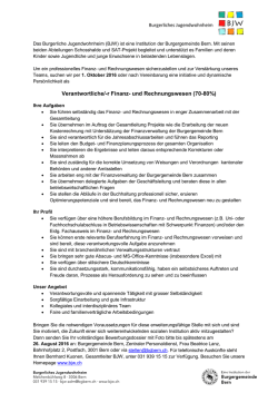 Verantwortliche/-r Finanz- und Rechnungswesen (70-80%)