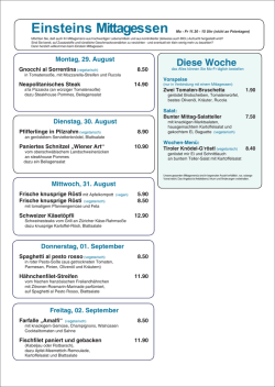 Diese Woche - Cafe Einstein