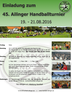 Ailinger Turnier 19-21-8.16 - Bezirk Bodensee-Donau