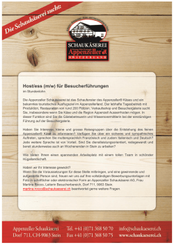 Host/ess (m/w) f&uuml;r Besucherf&uuml;hrungen