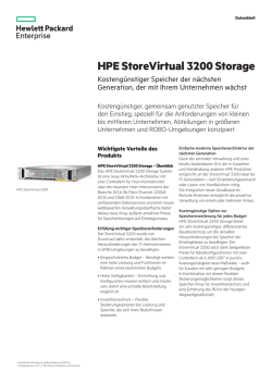 HPE StoreVirtual 3200 Storage: Kosteng&uuml;nstiger Speicher der