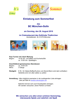 It`s Sommer time