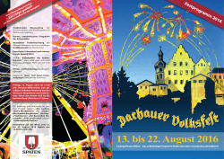 Programm des Dachauer Volksfestes 2016