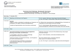 Governance durch Beratung &ndash; Beratung der Governance