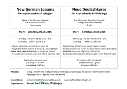 Flyer neue Deutschkurse