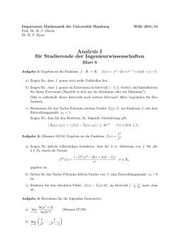 Blatt 6 - Universität Hamburg