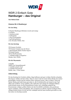 WDR 2 Einfach Gote Hamburger, das Original