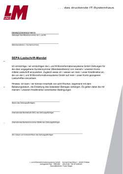 SEPA-Lastschriftmandat - L und M Büroinformationssysteme GmbH