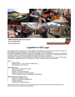 Logistiker/-in EFZ Lager