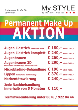 Aktionsblatt Permanent Make-up ausdrucken